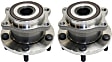Rear, Driver and Passenger Side Wheel Hub, 5 Lugs, With Bearing