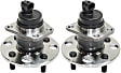 Rear, Driver and Passenger Side Wheel Hub, 4 Lugs, With Bearing, With Sensor, 1.9L, 4Cyl