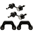 Front and Rear, Driver and Passenger Side Sway Bar Link, Sedan