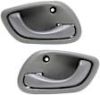Front or Rear, Driver and Passenger Side Interior Door Handles, Gray, Without Door Lock Hole