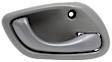 Front or Rear, Driver and Passenger Side Interior Door Handles, Gray, Without Door Lock Hole