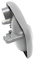 Front or Rear, Driver and Passenger Side Interior Door Handles, Gray, Without Door Lock Hole