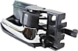 Front or Rear, Driver and Passenger Side Interior Door Handles, Chrome Lever, with Door Lock Button, Sedan