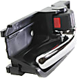 Front or Rear, Driver and Passenger Side Interior Door Handles, Chrome Lever, with Door Lock Button, Sedan