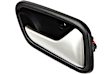 Front or Rear, Driver and Passenger Side Interior Door Handles, Gray bezel with silver lever, Without Door Lock Hole