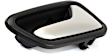 Front or Rear, Driver and Passenger Side Interior Door Handles, Gray bezel with silver lever, Without Door Lock Hole