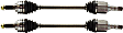 Front, Driver and Passenger Side Axle Assemblies, Supplied with Standard Neoprene Outboard Boot