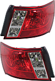 Driver and Passenger Side Halogen Tail Light, Without bulb(s), OE Replacement