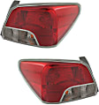Driver and Passenger Side Tail Lights, with Bulbs, Halogen, Sedan