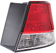 Driver and Passenger Side, Outer Tail Lights, without Bulb, Halogen, Mounts on Quarter Panel