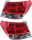 Driver and Passenger Side, Outer Tail Lights, without Bulb, Halogen, Mounts on Quarter Panel, CAPA Certified