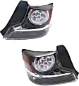 Driver and Passenger Side Halogen Tail Light, Without bulb(s), OE Replacement