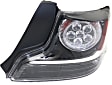 Driver and Passenger Side Halogen Tail Light, Without bulb(s), OE Replacement