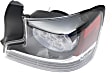 Driver and Passenger Side Halogen Tail Light, Without bulb(s), OE Replacement