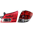 Passenger Side, Inner and Outer Halogen Tail Light, Without bulb(s), OE Replacement, CAPA Certified