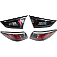 Driver and Passenger Side, Inner and Outer Halogen/LED Combo Tail Light, With bulb(s), OE Replacement