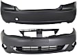 Sedan Front and Rear Primed Bumper Cover