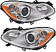 2009 Smart Fortwo - Driver and Passenger Side Halogen Headlight, With bulb(s), OE Replacement