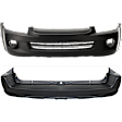 Front and Rear Primed Bumper Cover
