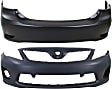 Front and Rear Primed Bumper Covers, Without Spoiler Holes, Base/CE/LE Models, North America Built Vehicles