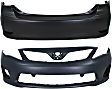 Front and Rear Primed Bumper Cover CAPA Certified