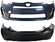 Front and Rear Primed Bumper Cover