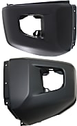 2020 Toyota Tundra - Front, Driver and Passenger Side Bumper End, 4-Door, Crew Cab Pickup (CrewMax), For Models Without Park Assist System, Textured, Plastic