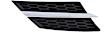 Driver and Passenger Side Grille Assemblies, Textured Black, Grille, Japan or North America Built Vehicle