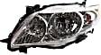 2009 Toyota Corolla - Driver and Passenger Side Halogen Headlight, With bulb(s), OE Replacement