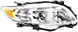 Driver and Passenger Side Headlights, with Bulbs, Halogen, Sedan, North America Built Vehicle, CAPA Certified