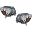 Driver and Passenger Side Headlights, with Bulbs, Halogen, Type 1