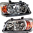 Driver and Passenger Side Halogen Headlight, Without bulb(s), OE Replacement