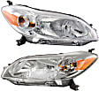 Driver and Passenger Side Halogen Headlight, With bulb(s), OE Replacement