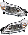 Driver and Passenger Side Halogen Headlight, With bulb(s), OE Replacement, CAPA Certified