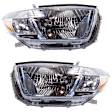 Driver and Passenger Side Halogen Headlight, Without bulb(s), OE Replacement