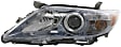 Driver and Passenger Side Headlights, Assembly, Halogen, Chrome Interior, Blue Bezel, Hybrid Model, USA Built Vehicle