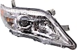 Driver and Passenger Side Headlights, Assembly, Halogen, Chrome Interior, Base/LE/XLE Models, USA Built Vehicle