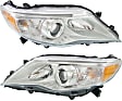 Driver and Passenger Side Halogen Headlight, With bulb(s), Fits Base/XLS Submodels, CAPA Certified