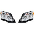 Driver and Passenger Side Headlights, with Bulbs, Halogen, CAPA Certified