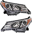 2013 Toyota RAV4 - Driver and Passenger Side Halogen Headlight, With bulb(s), USA Built Vehicle, OE Replacement