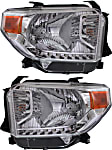 2014-2017 Toyota Tundra - Driver and Passenger Side Headlights, with Bulbs, Halogen, with Automatic Leveling Headlights without LED Running Lights