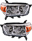 2011 Toyota 4Runner - Driver and Passenger Side Headlights, without Bulbs, Halogen, For Models without Trail Package, CAPA Certified