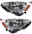 2012-2014 Toyota Prius C - Driver and Passenger Side Halogen Headlight, With bulb(s), OE Replacement