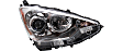 2012-2014 Toyota Prius C - Driver and Passenger Side Halogen Headlight, With bulb(s), OE Replacement