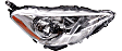 2012-2014 Toyota Prius C - Driver and Passenger Side Halogen Headlight, With bulb(s), OE Replacement
