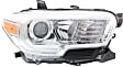 Driver and Passenger Side Headlights, with Bulbs, Halogen, without fog light and LED daytime running light