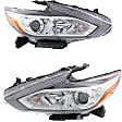 2017 Nissan Altima - Driver and Passenger Side Halogen Headlight, With bulb(s), For Models Without Daytime Running Light, OE Replacement