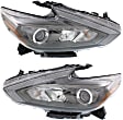 2016-2018 Nissan Altima - Driver and Passenger Side Headlights, with Bulbs, Halogen, For Models without Daytime Running Light