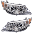 Driver and Passenger Side Halogen Headlight, With bulb(s), OE Replacement,, CAPA Certified