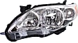 Driver and Passenger Side Halogen Headlight, Without bulb(s), OE Replacement